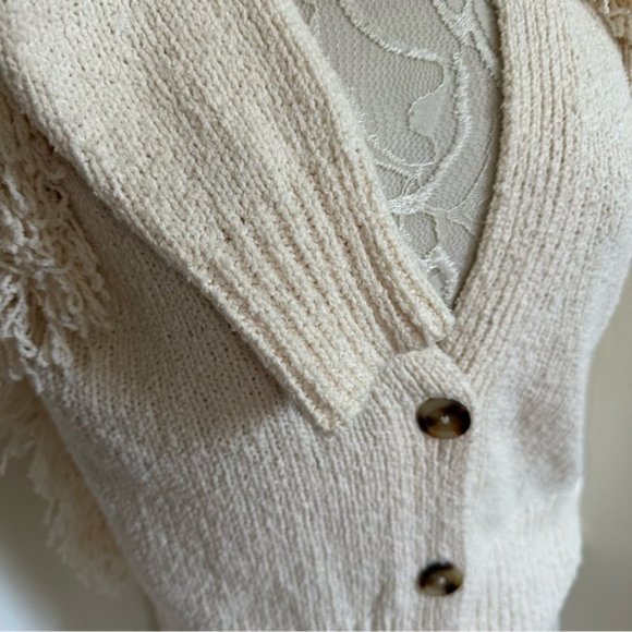 NWOT Madewell Chatterton Fringe Cardigan Sweater sz XS - Picture 8 of 12